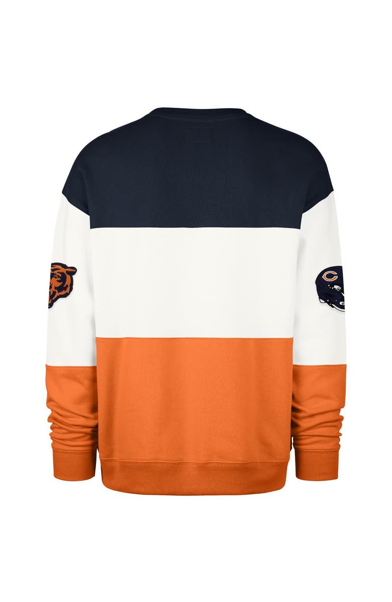 '47 Men's '47 Navy/Orange Chicago Bears Breeze Maximalist Sweatshirt, Alternate, color, Navy