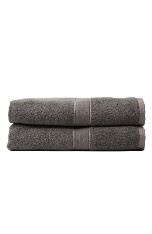 Cozy Earth Luxe Set Of 2 Bath Sheets In Gray