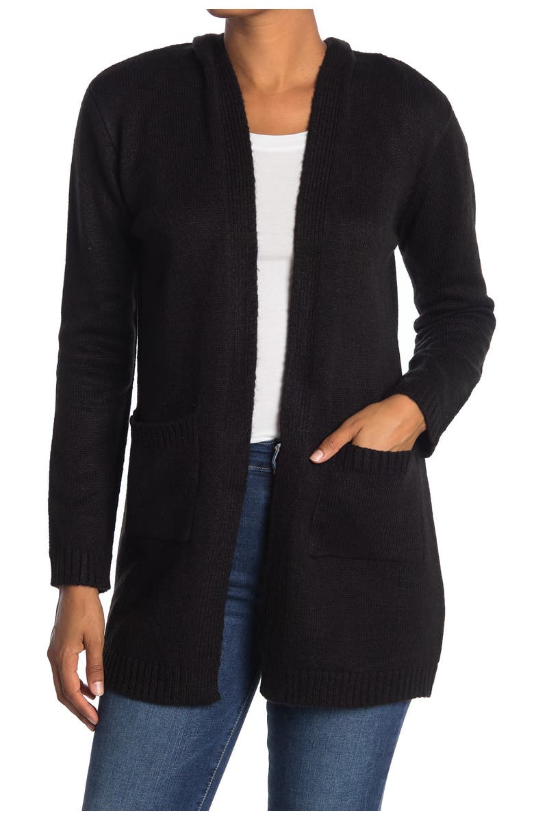 Love By Design Solid Mossy Hooded Cardigan, Main, color,