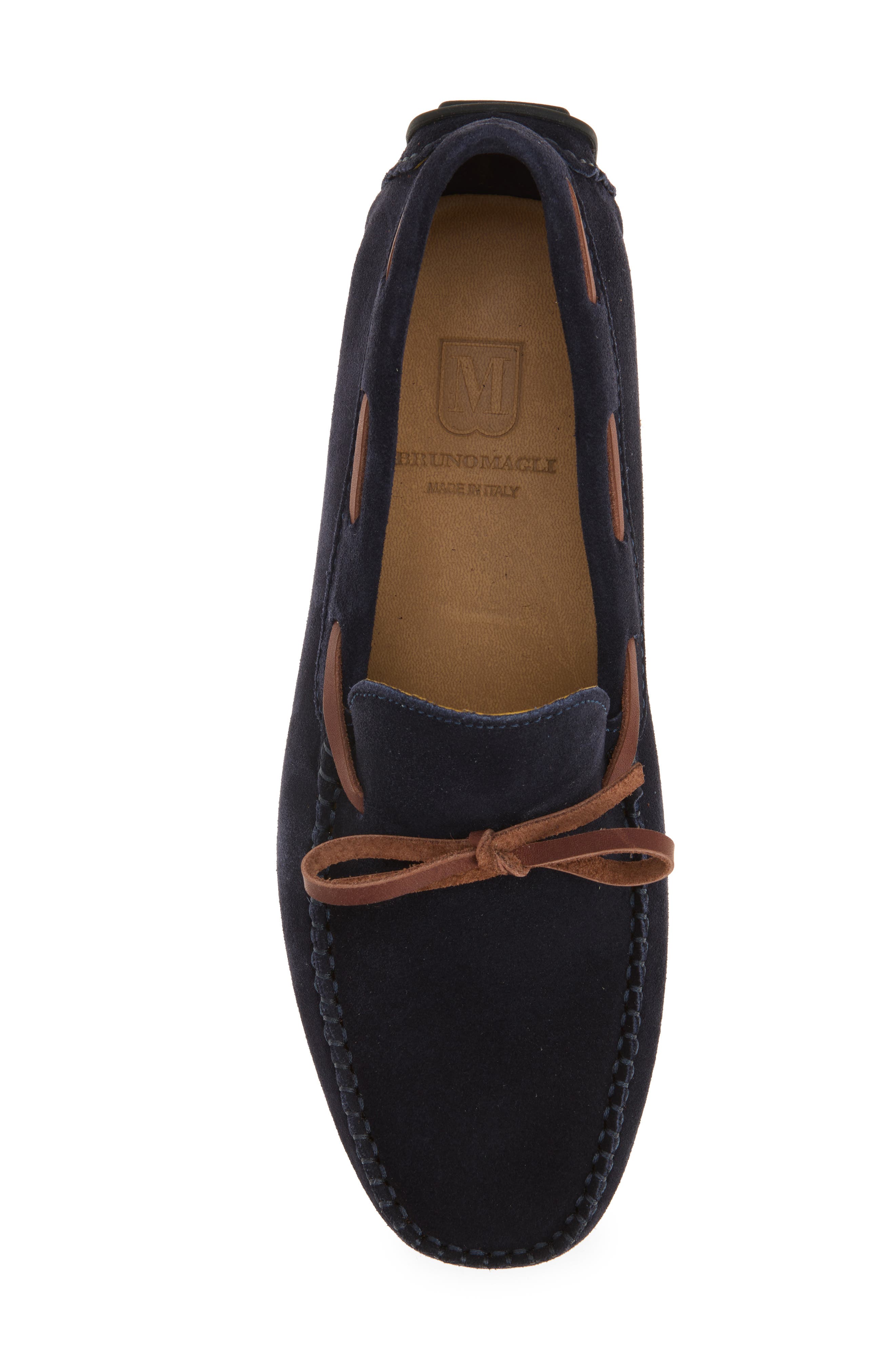 Bruno Magli Viaggio Driving Loafer, Alternate, color, Navy Suede