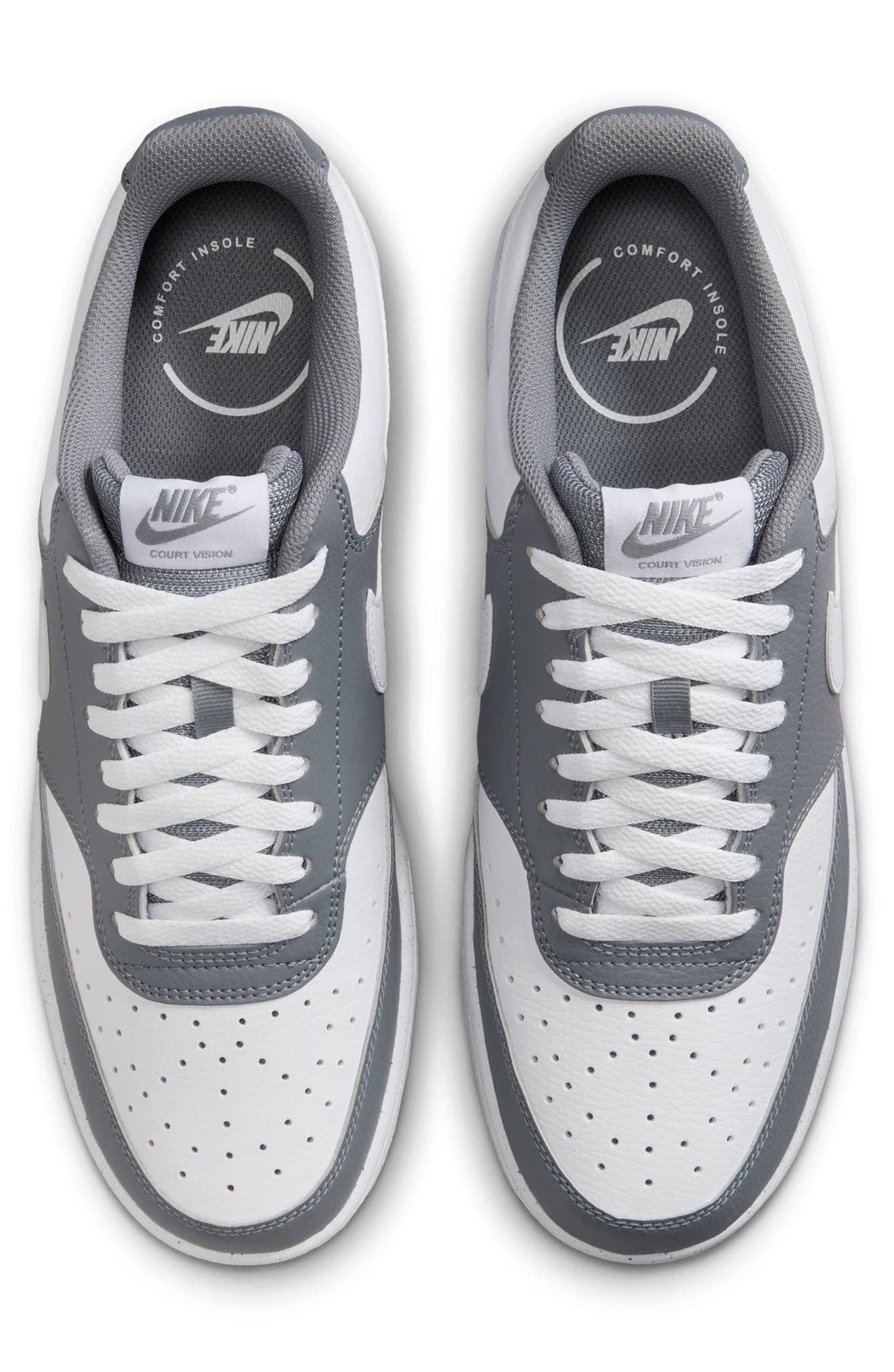 Nike Court Vision Low Sneaker, Alternate, color, Cool Grey/ White