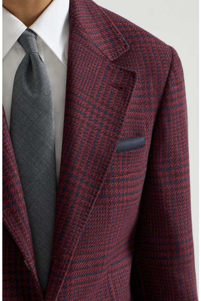 Virgin wool and silk twill pocket square, Alternate, color, Navy Blue