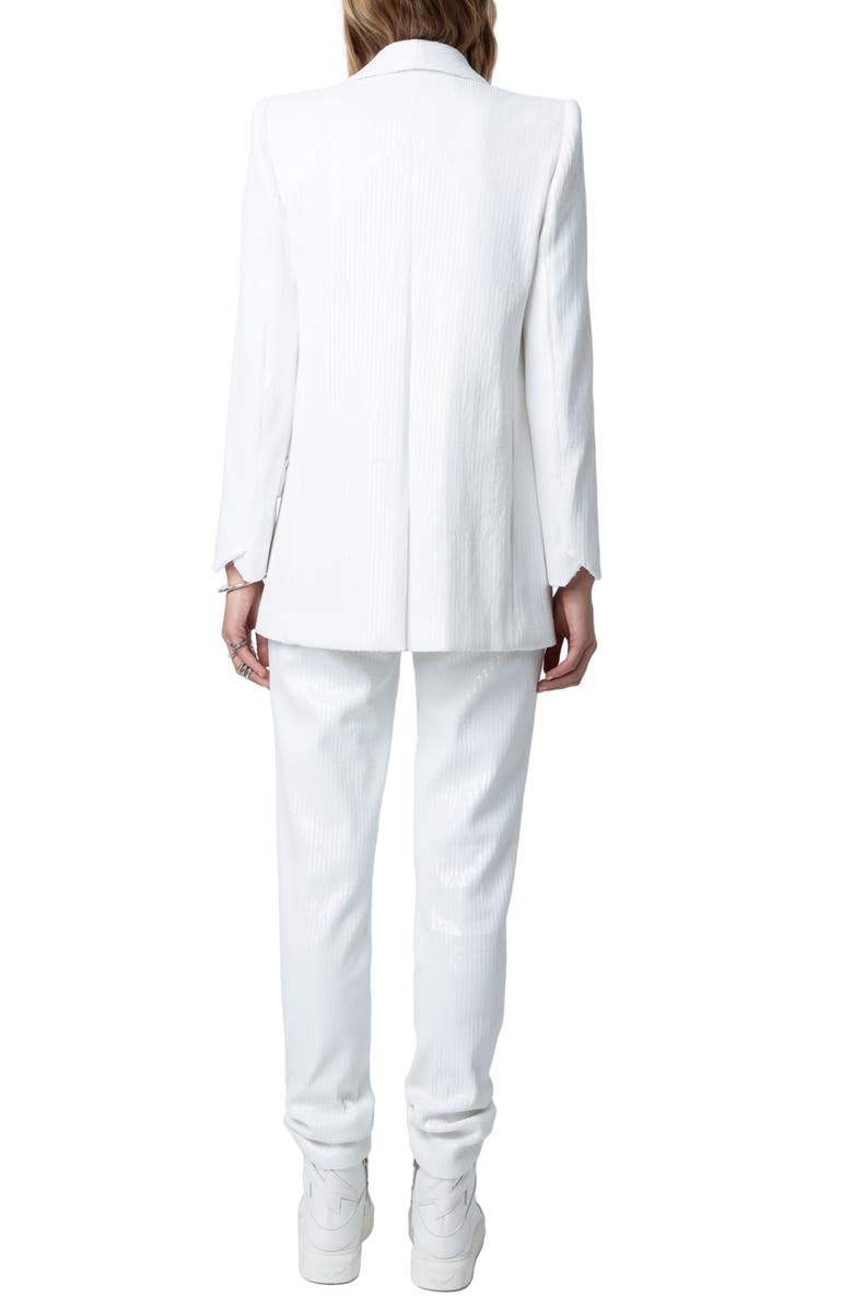 Zadig & Voltaire Prune Sequin Straight Leg Pants, Alternate, color, 