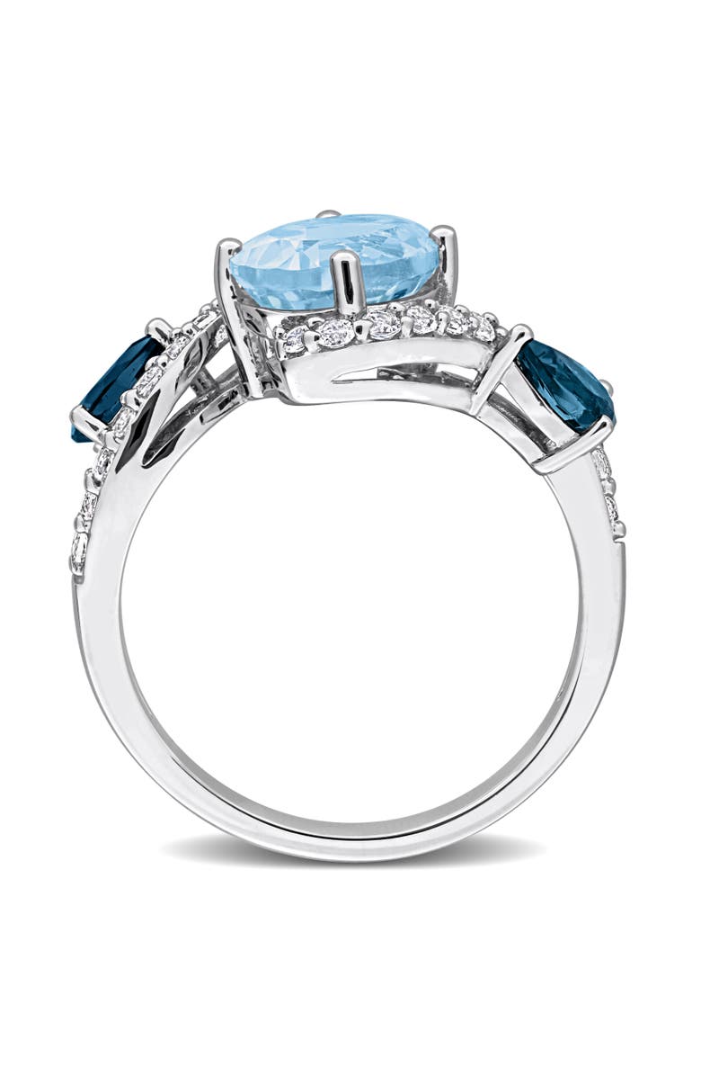 Julianna B. Gemstone & White Topaz 3-Stone Swirl Ring, Alternate, color, Blue Topaz/Sterling Silver