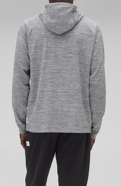 Reigning Champ Solotex® Mesh Tiebreak Performance Quarter Zip Hoodie In Gray