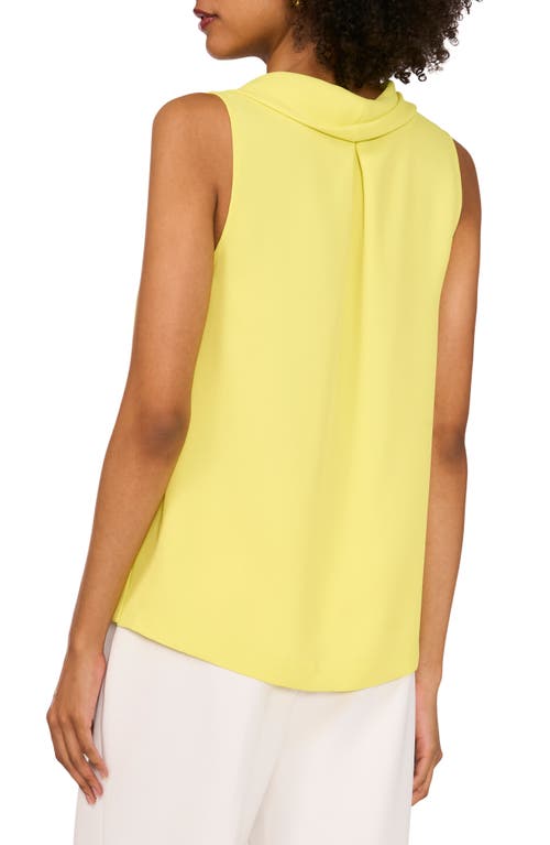Vince Camuto Cowl Neck Sleeveless Blouse In Yellow