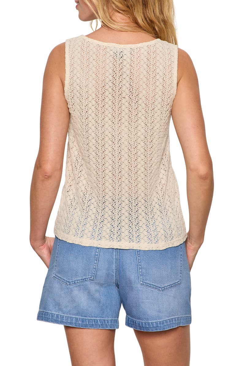 Sanctuary No Rush Front Button Sweater Vest, Alternate, color, Collagen White