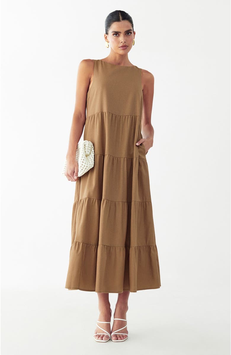 ST MRLO Byron Dress, Alternate, color, Cacao