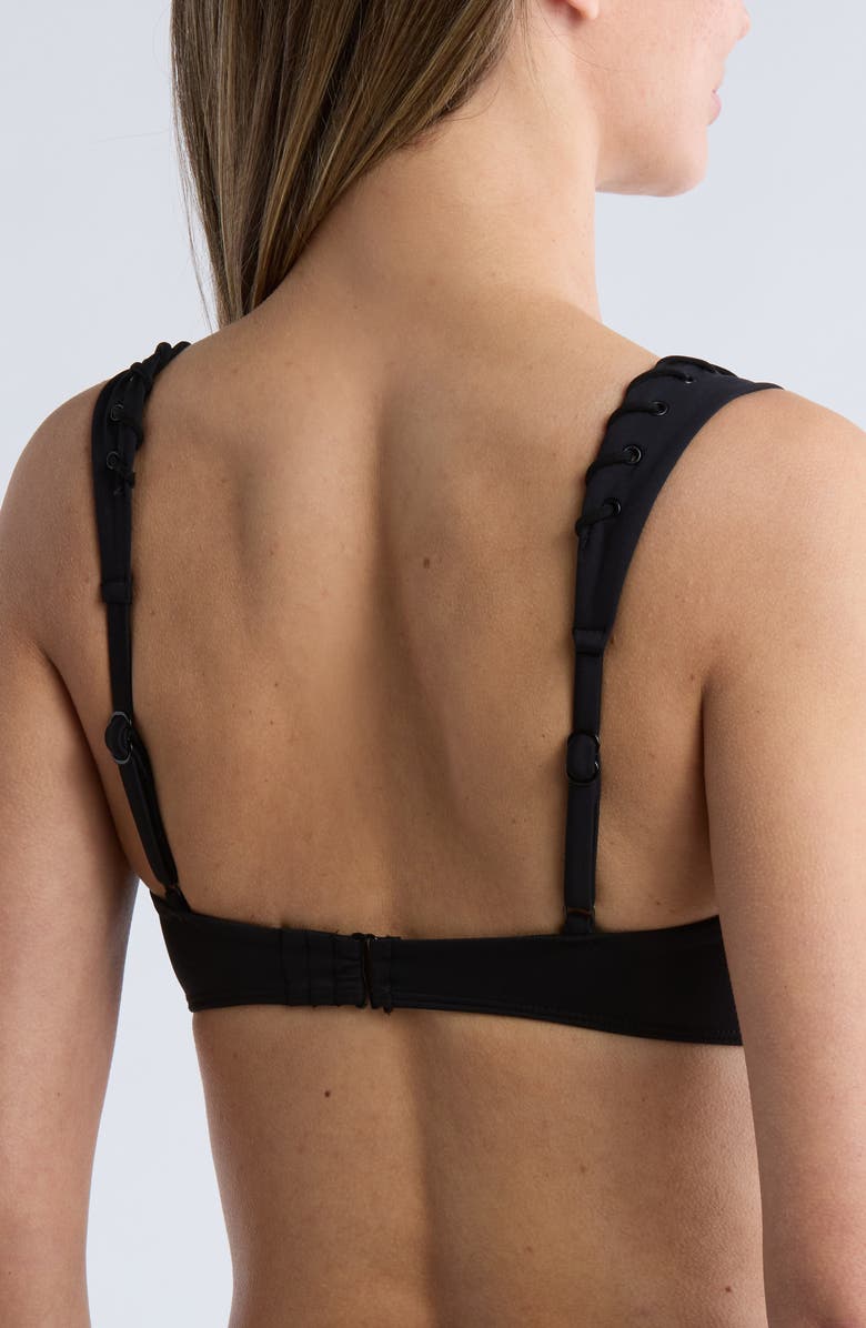 Good American Whip Stitch Sweetheart Bikini Top, Alternate, color,