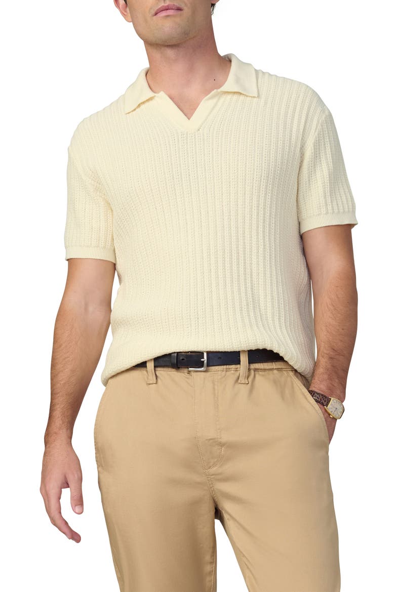 Textured Johnny Collar Polo, Main, color, SEA SALT