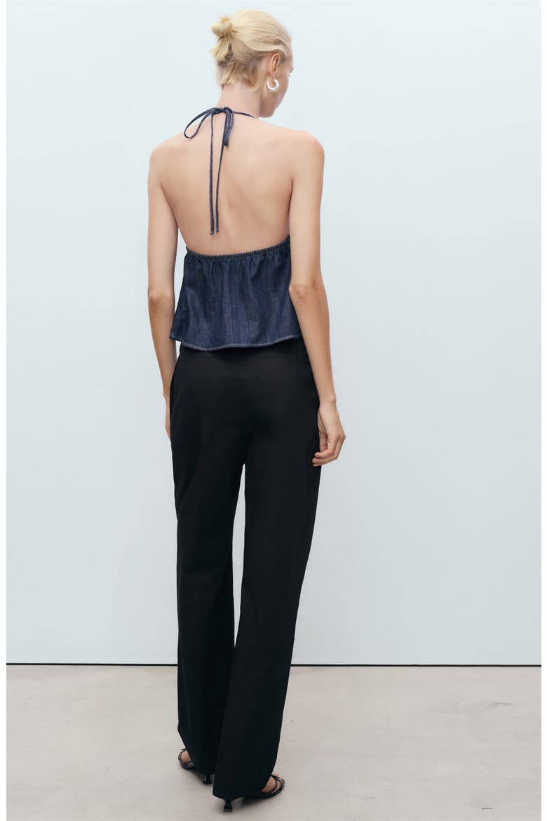 Straight Leg Cotton Pants, Alternate, color, BLACK