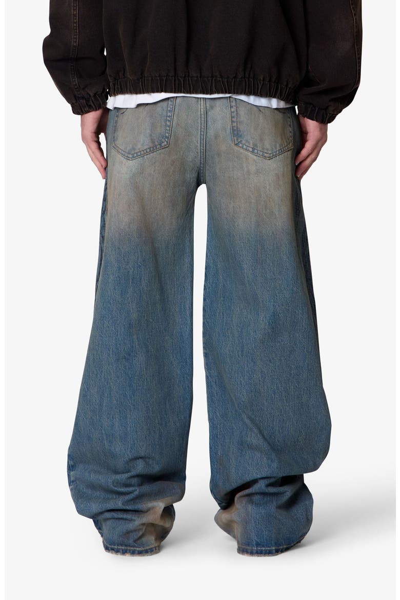 Embroidered Ultra Wide Leg Jeans, Alternate, color, MEDIUM BLUE