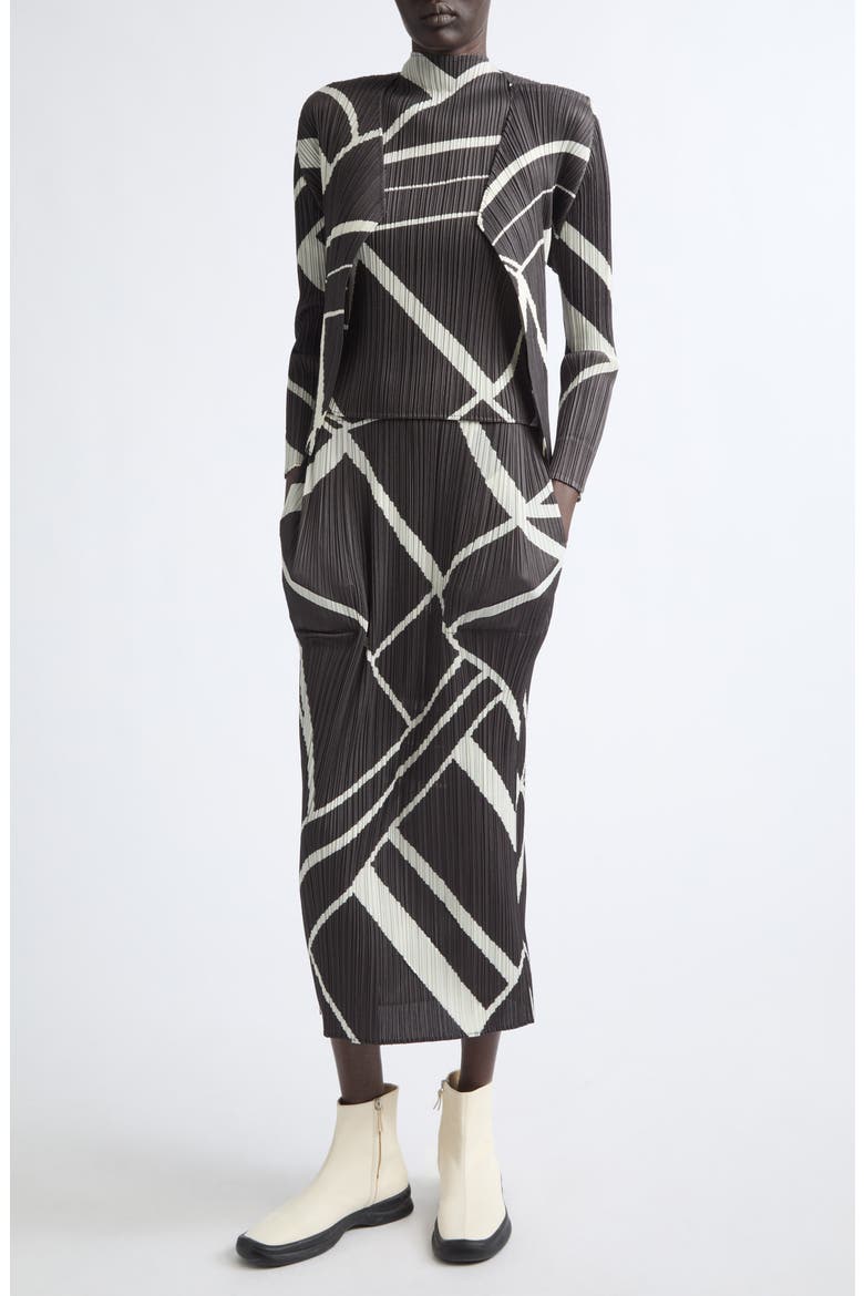 Fold Line Open Cardigan, Main, color, CHARCOAL