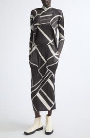 Pleats Please Issey Miyake Fold Line Open Cardigan
