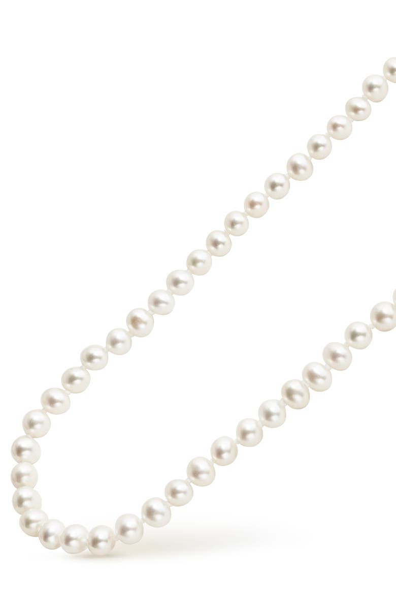 LAGOS Luna Freshwater Pearl Necklace, Alternate, color, Silver