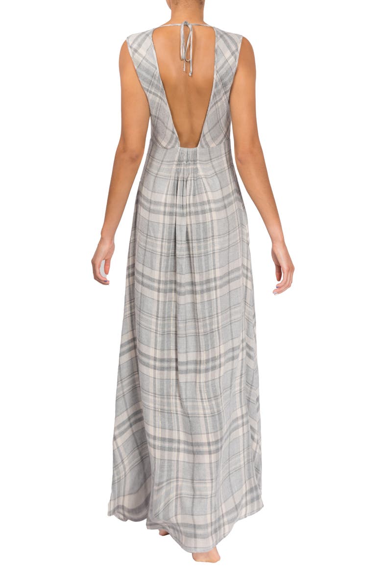 Plunge Nightgown, Alternate, color, GREY W/ GOLD LUREX