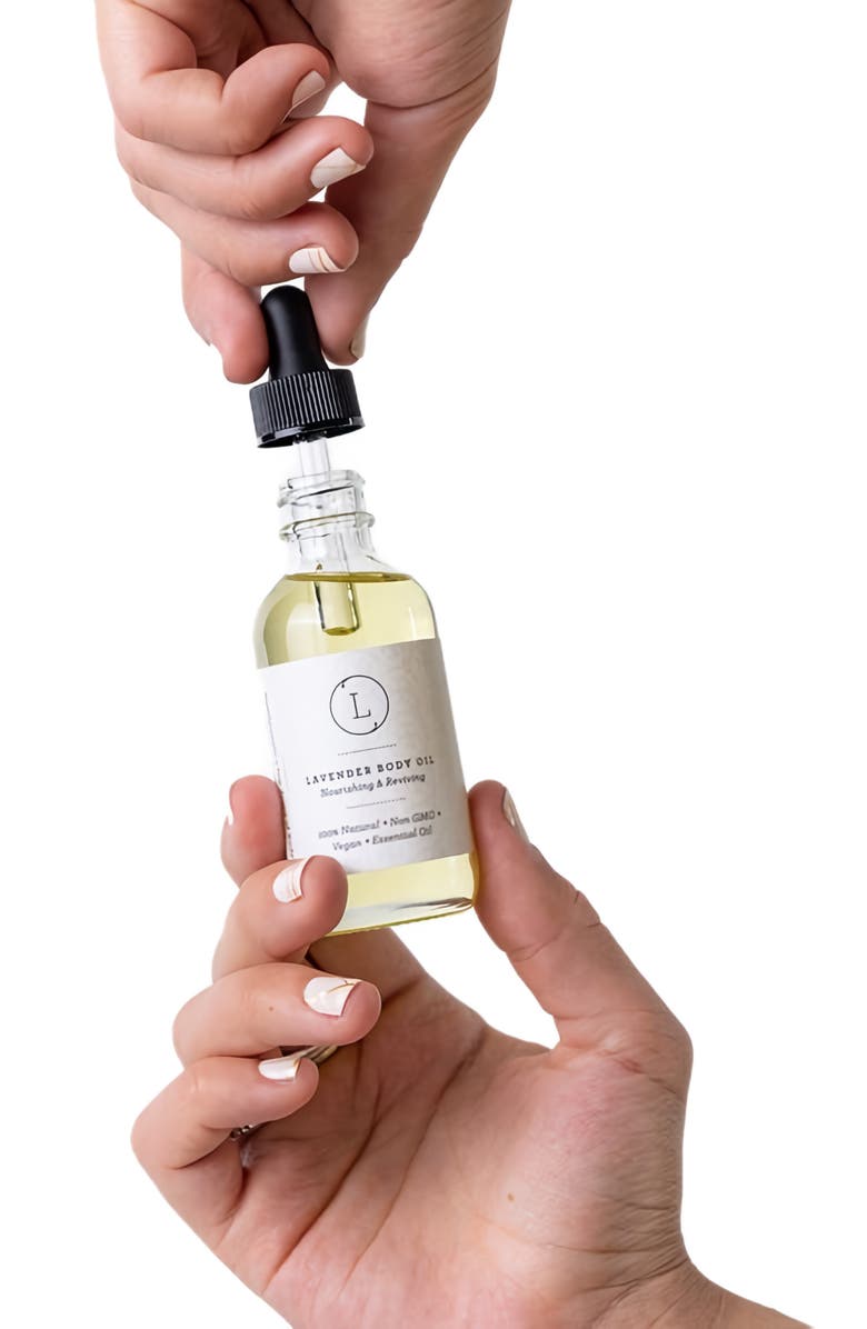 Lizush CBD Lavender Body Oil, Natural Moisturizing Body Oil, Alternate, color, NO COLOR