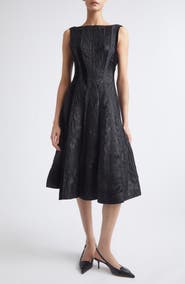 Jason Wu Collection Mixed Media Fit & Flare Midi Dress
