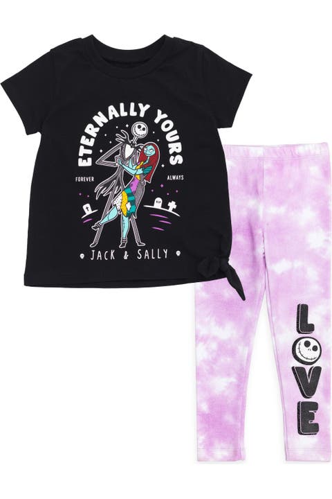 Nightmare Before Christmas Halloween 2-Piece T-Shirt and Leggings Set