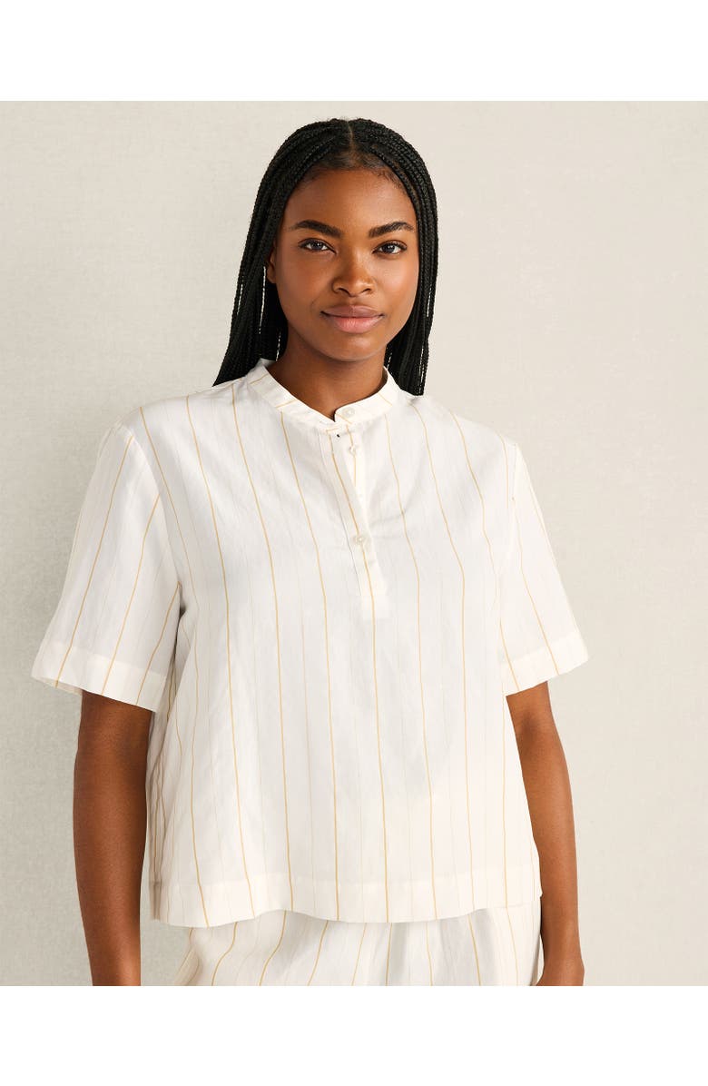 Haven Well Within Silky Linen Blend Top, Main, color, Seta Stripe Ivory Multi