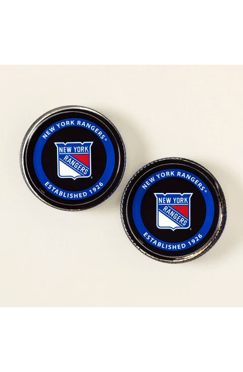 NHL Puck-Shaped Glass Coaster Set
