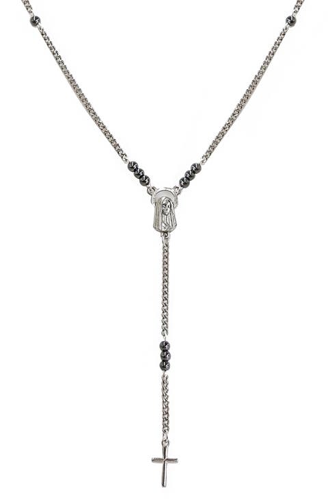 Ettika Men's Cross Lariat Necklace