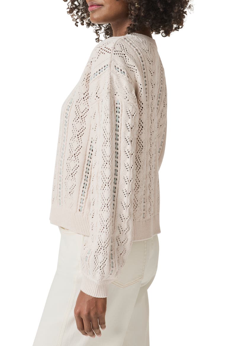 Penelope Open Stitch Sweater, Alternate, color, MOONSTONE/ MINERAL