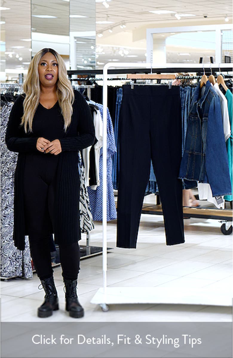High Waist Slim Straight Ponte Pants, sales video thumbnail
