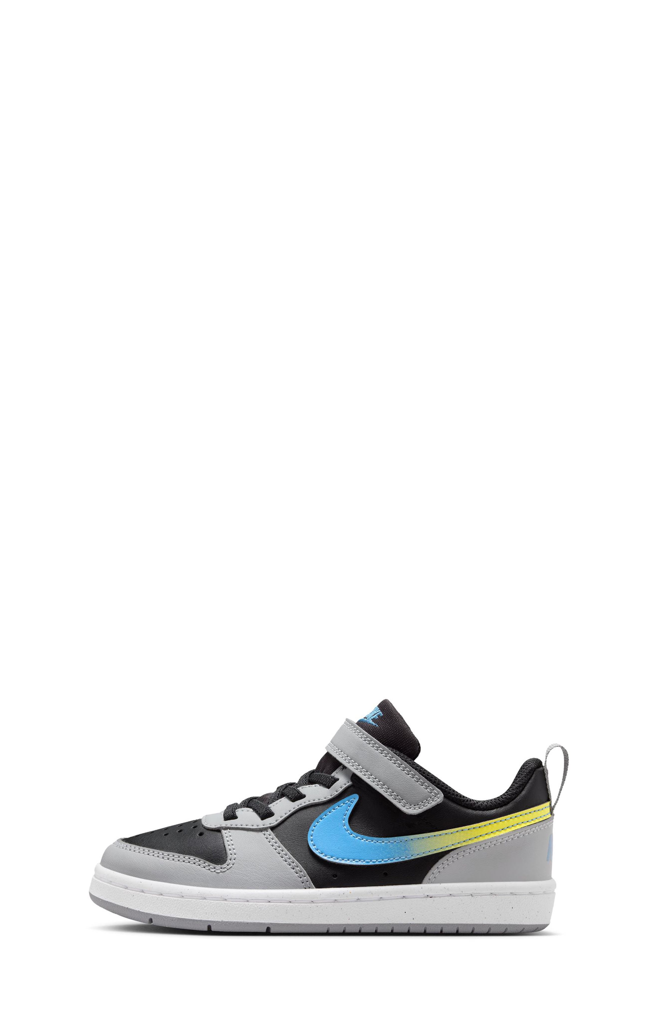 Nike Kids' Court Borough Low Recraft Sneaker, Alternate, color, Black/ Dutch Blue/ Light Grey