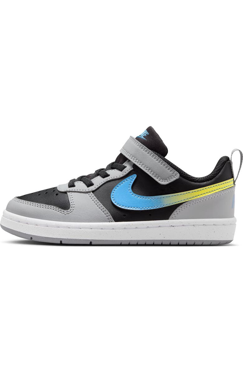 Nike Kids' Court Borough Low Recraft Sneaker, Alternate, color, Black/ Dutch Blue/ Light Grey