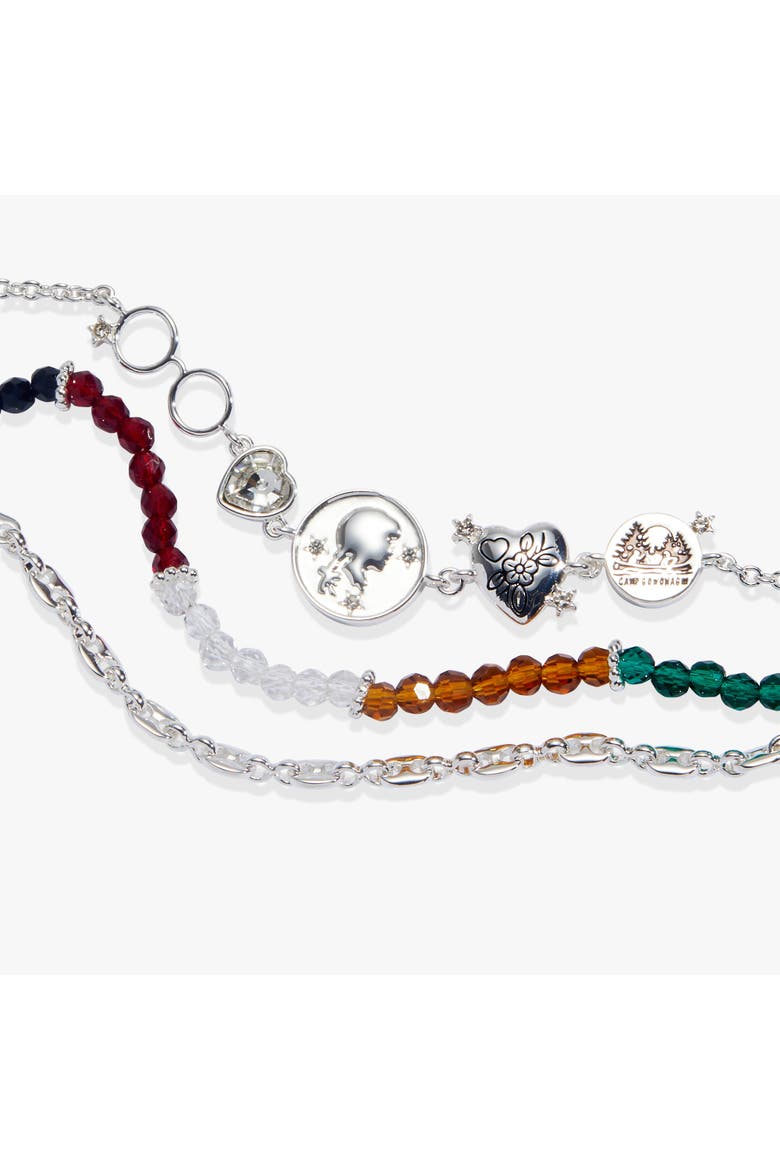 American Girl® Molly 3 Row Bolo Bracelet, Alternate, color, Silver