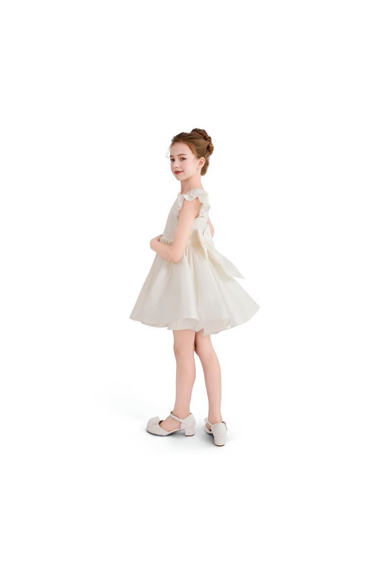 Ruffle Sleeve Flare Dress, Alternate, color, White