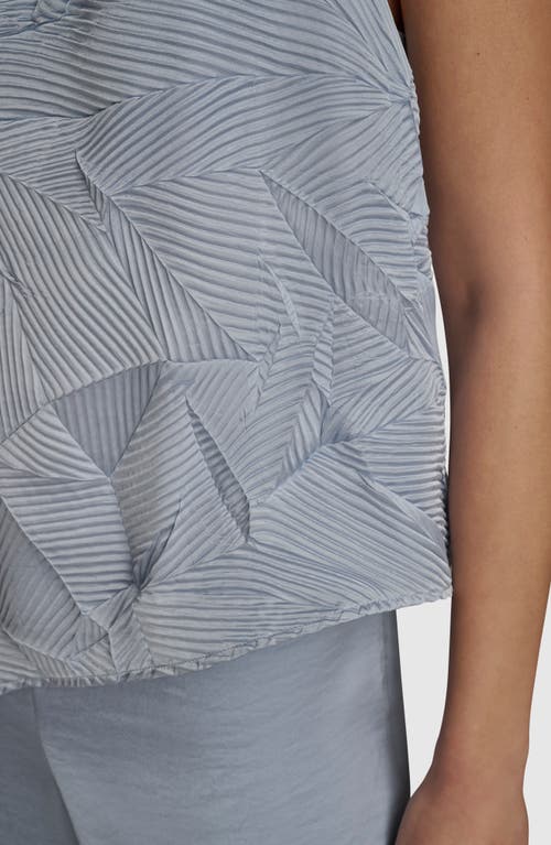 Donna Karan New York Crinkle Top In Glacial Blue