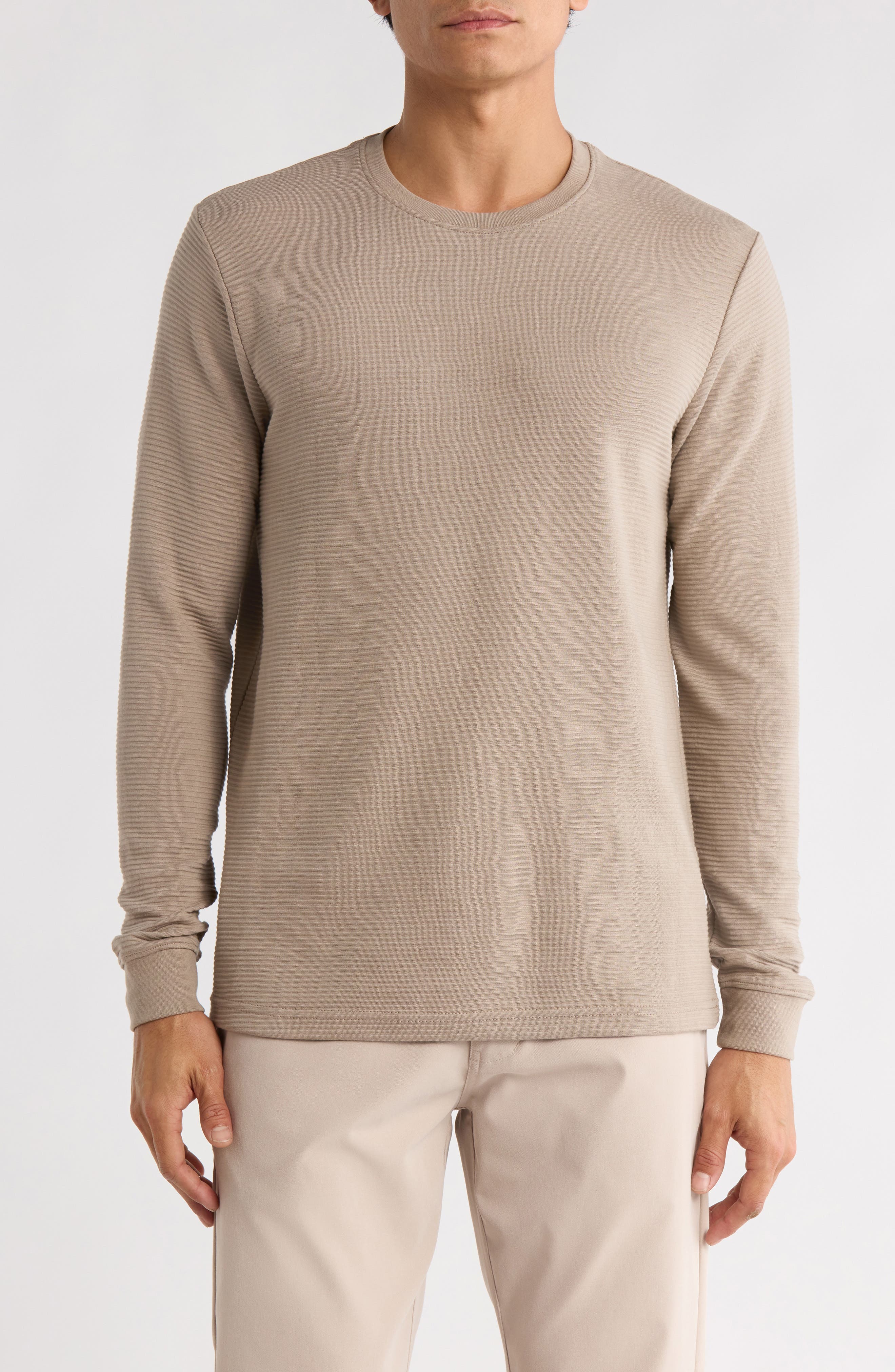 DENIM AND FLOWER Fallen Rock Textured Crewneck Sweatshirt