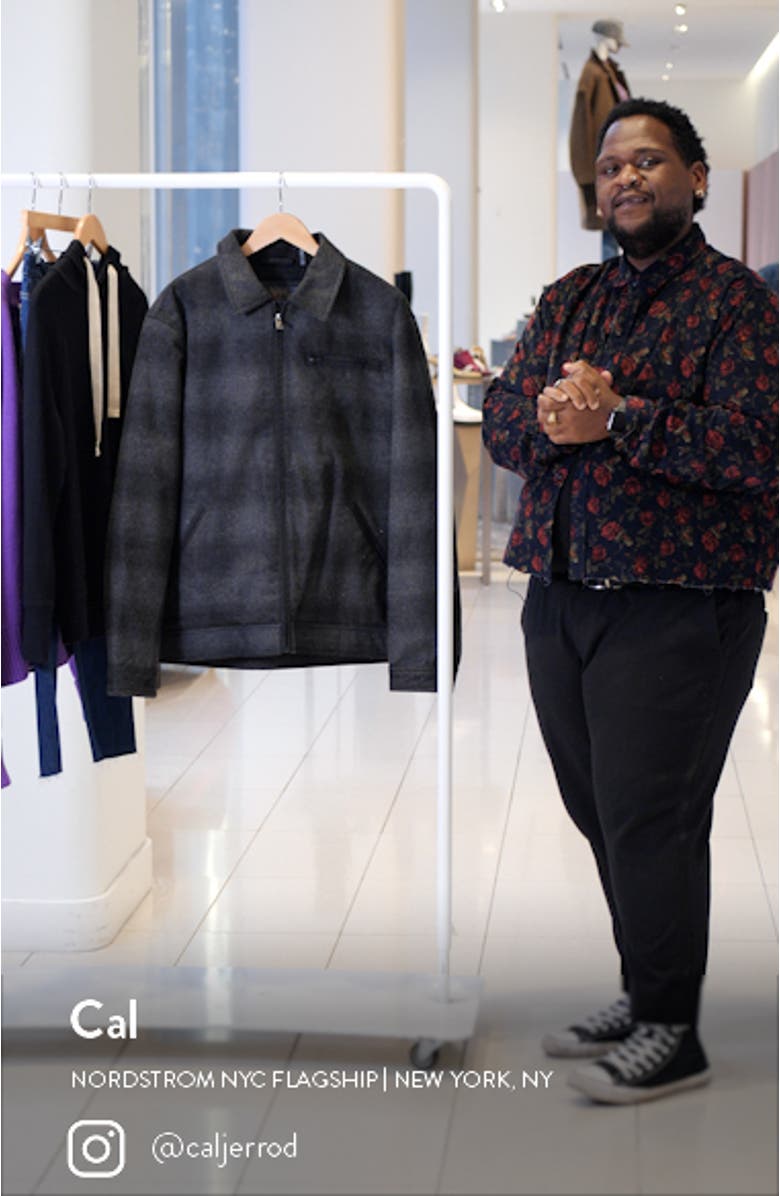 Ombré Plaid Wool Blend Jacket, sales video thumbnail