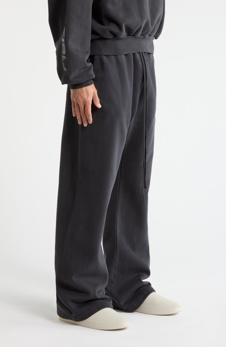 Fear of God Essentials Cotton Fleece Flare Sweatpants, Alternate, color, Vintage Black