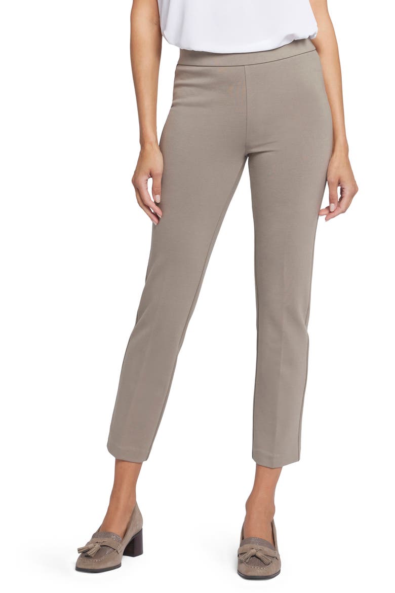 Pull-On Ankle Straight Leg Pants, Main, color, SADDLEWOOD