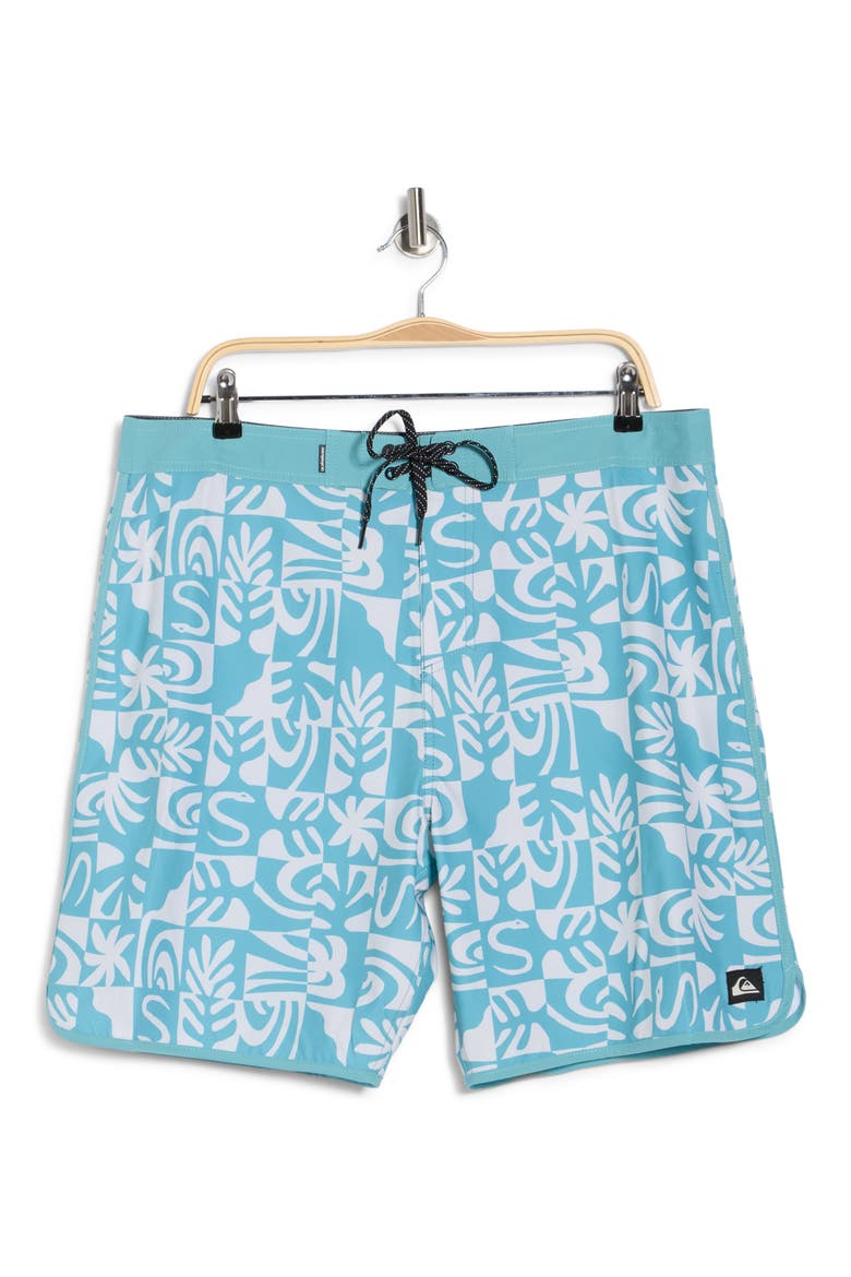 Surfsilk Scallop Terra Board Shorts, Alternate, color, DUSTY TURQUOISE
