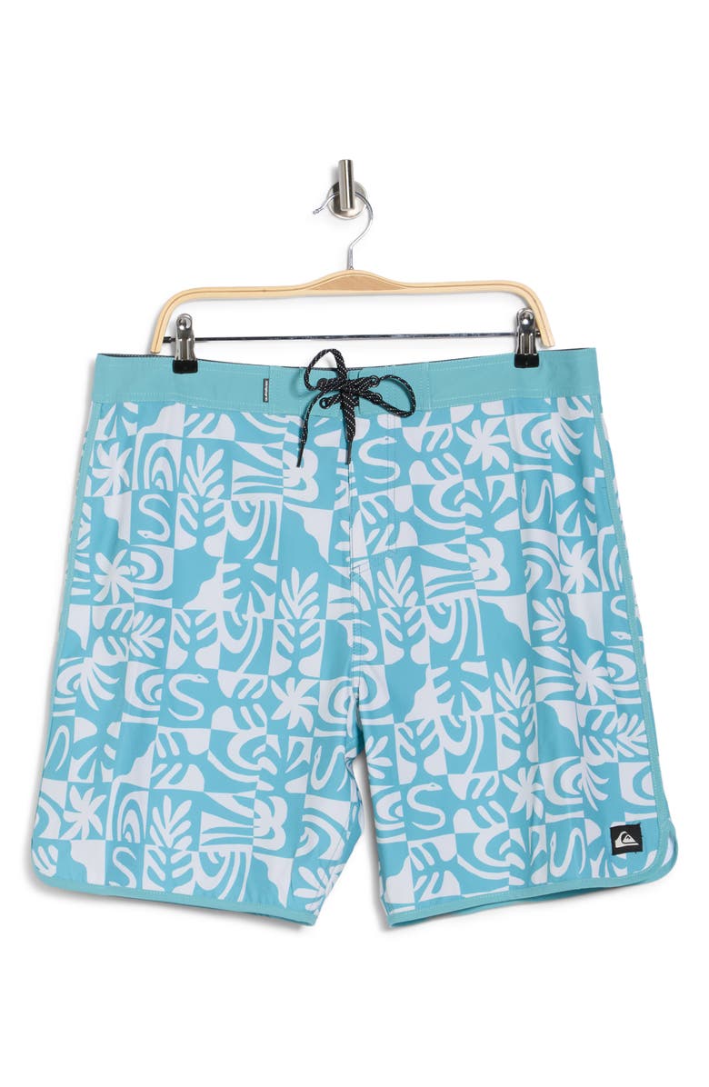 Quiksilver Surfsilk Scallop Terra Board Shorts, Main, color, Dusty Turquoise