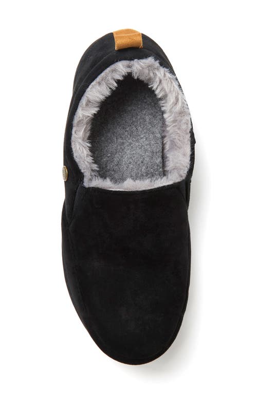Dearfoams Alpine By Zuri Faux Fur Lined Slipper In Black