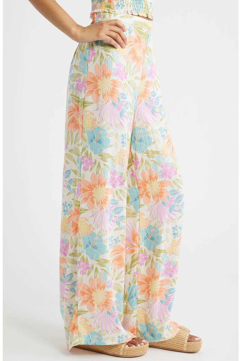 Catalina Island Wide Leg Pants, Alternate, color, ORANGE MULTI