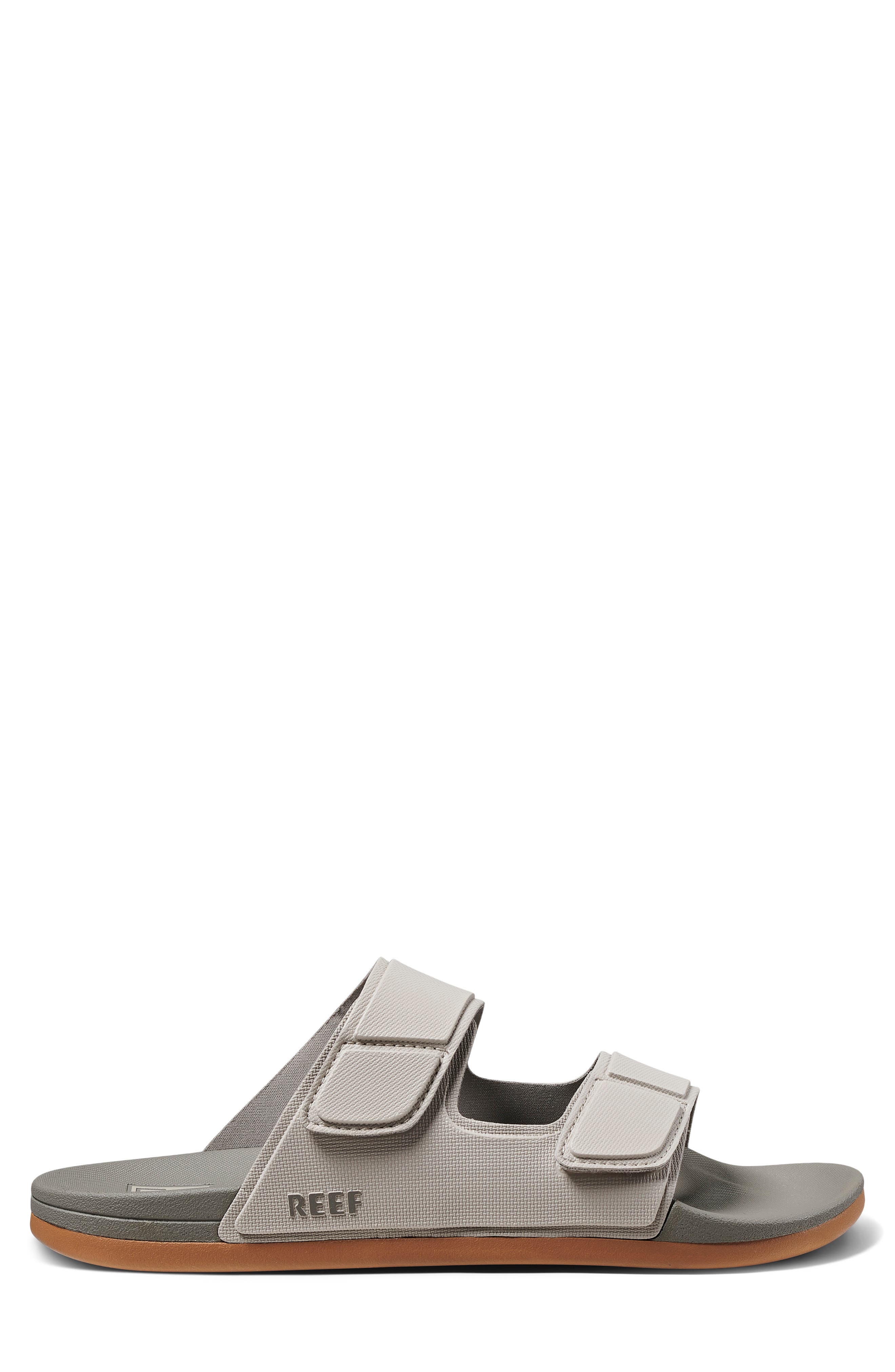 Cushion Tradewind Slide Sandal, Alternate, color, DOVE/ TOBACCO