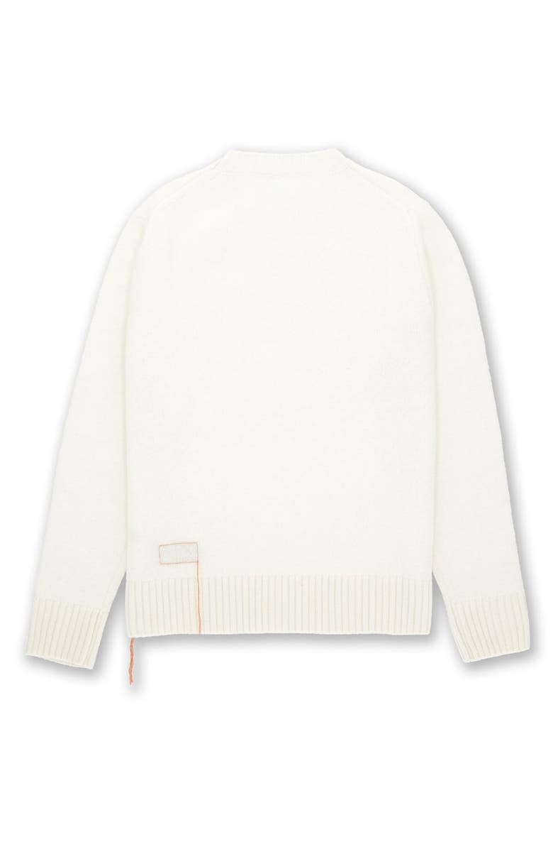 Fortela Skipper Merino Wool Crewneck Sweater, Alternate, color, Off White