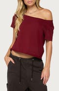EDIKTED Dosie One-Shoulder Crop Top