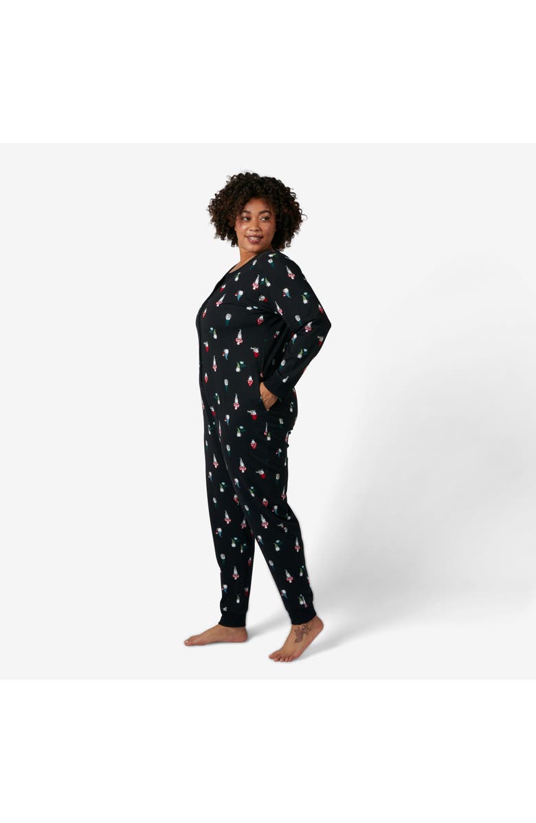 TomboyX Long Sleeve One-Piece Pajama Jumpsuit, Alternate, color, My Gnomies