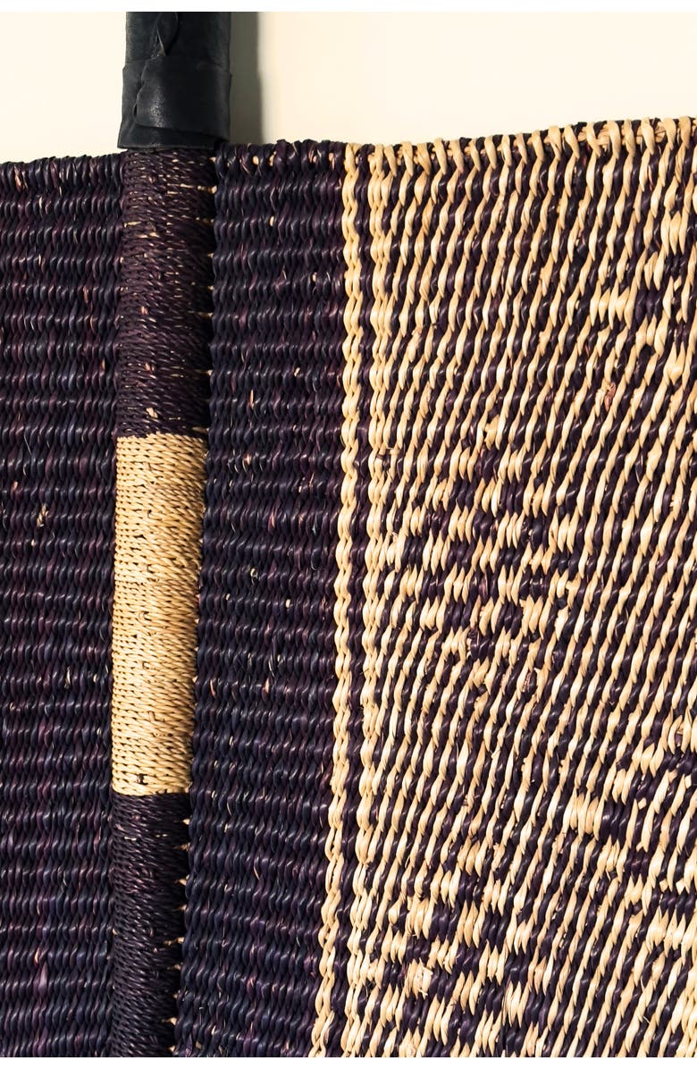 Mbare Large Fan in Natural & Black, Alternate, color, Natural & Black