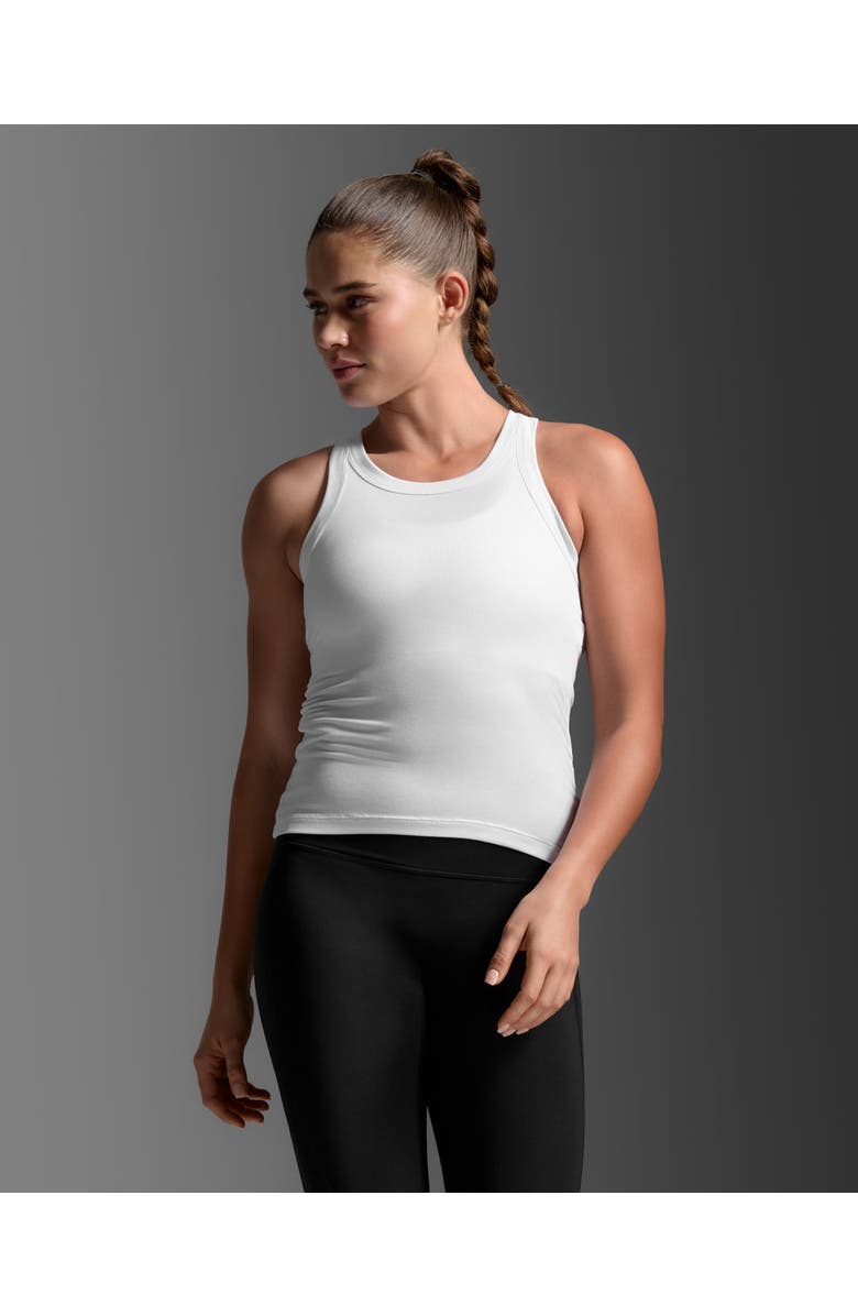2XU Fluid Modal Rib Tank, Alternate, color, White/White