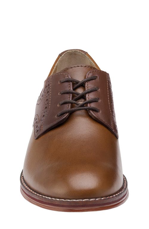 Johnston & Murphy Conard Saddle Shoe In Tan/mahogany Full Grain