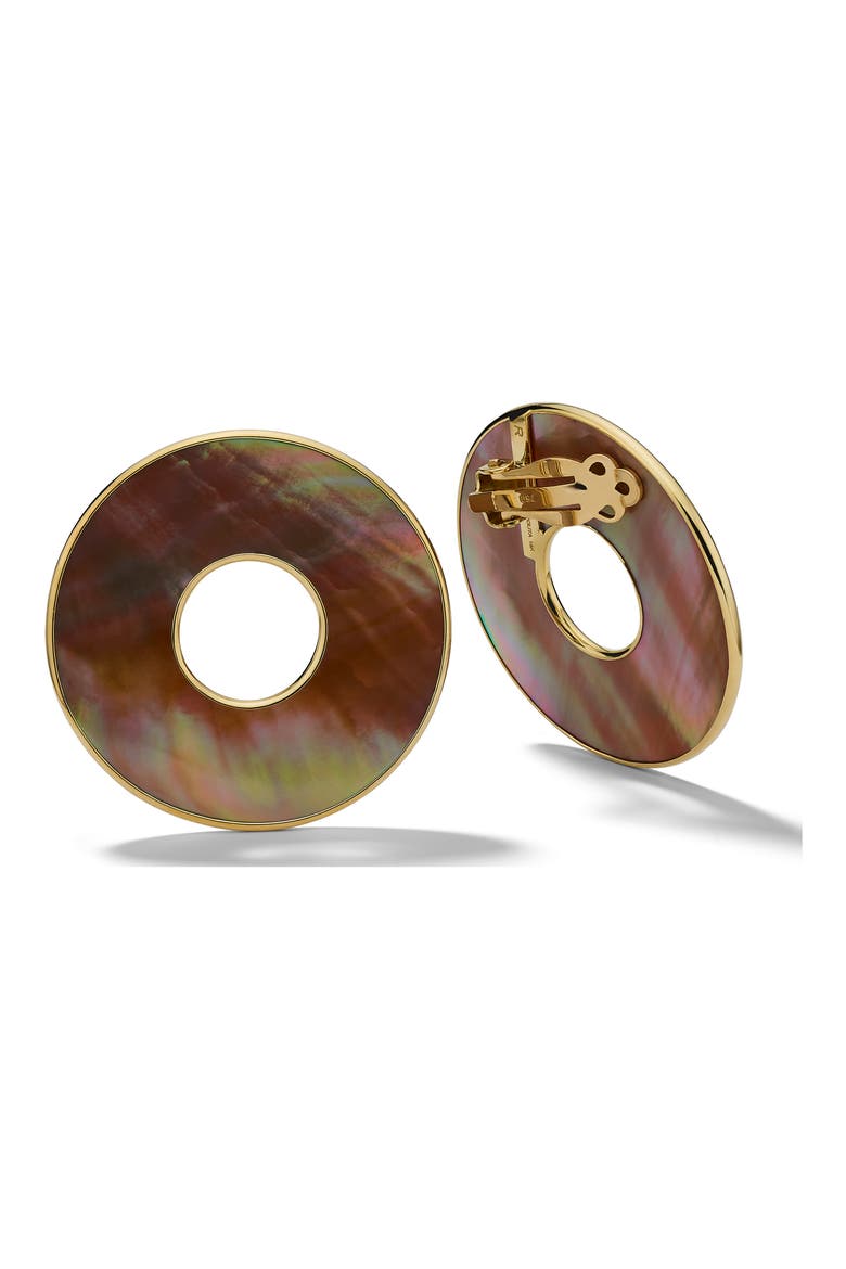 18K Gold Polished Rock Candy Drop Earrings, Alternate, color, GOLD/ MOP