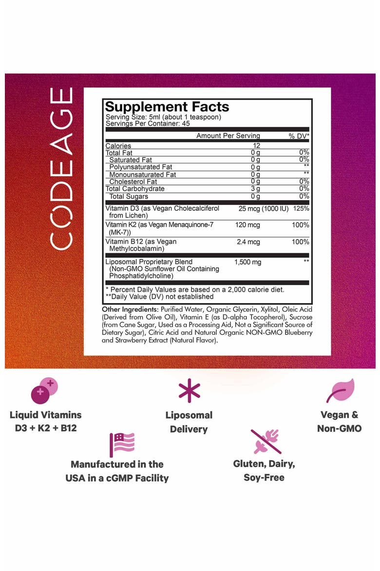 Wonder-D Vegan Vitamin D3 + K2 + B12 Liquid Supplement, Alternate, color, White